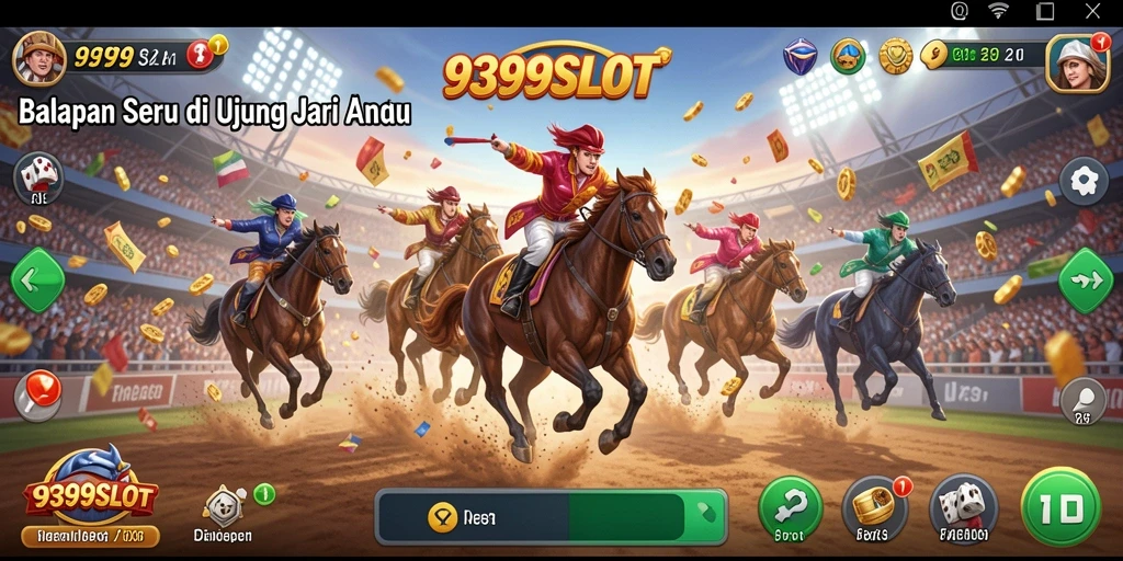 Tampilan bagi para pemain yang menunjukkan aksi balapan seru di 9399SLOT.