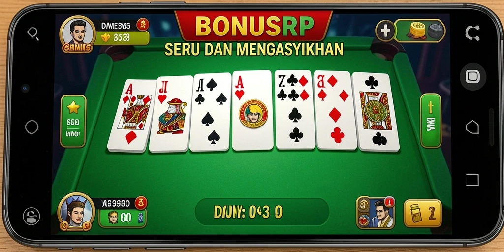 Tampilan gameplay seru dari game Domino BONUSRP yang menegangkan.