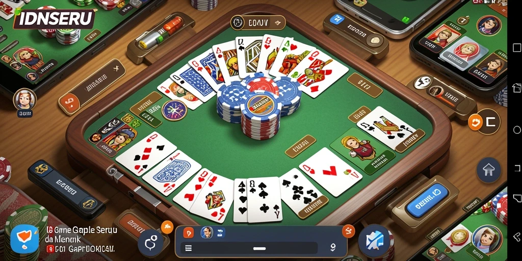 Tampilan gameplay seru permainan Gaple IDNSERU.