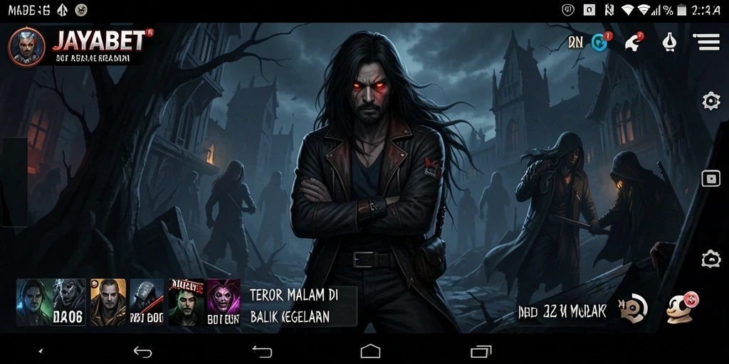 Tangkapan layar menampilkan momen menakutkan dari gameplay JAYABET.