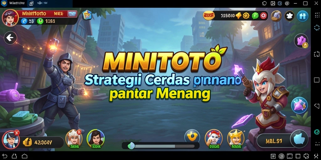 Tampilan gameplay <strong>MINITOTO</strong> yang menegangkan dalam strategi bertarung.
