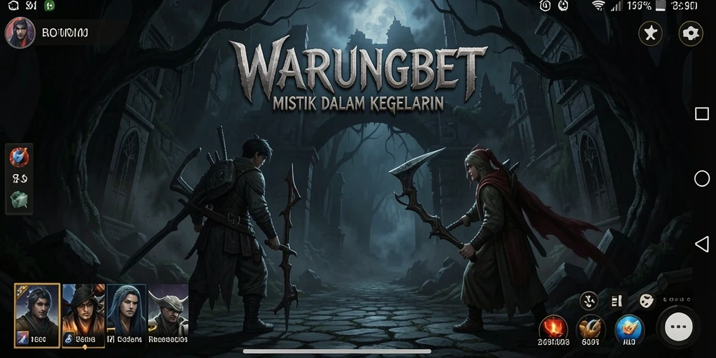 Screenshot gameplay <strong>WARUNGBET</strong> menampilkan suasana menyeramkan dan menegangkan.